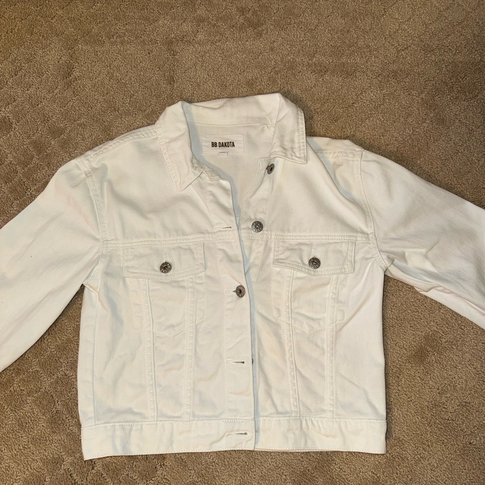 BB Dakota White Denim Jacket